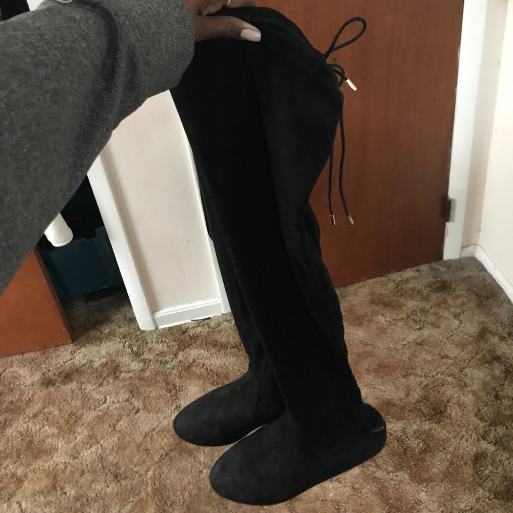 black over the knee boots